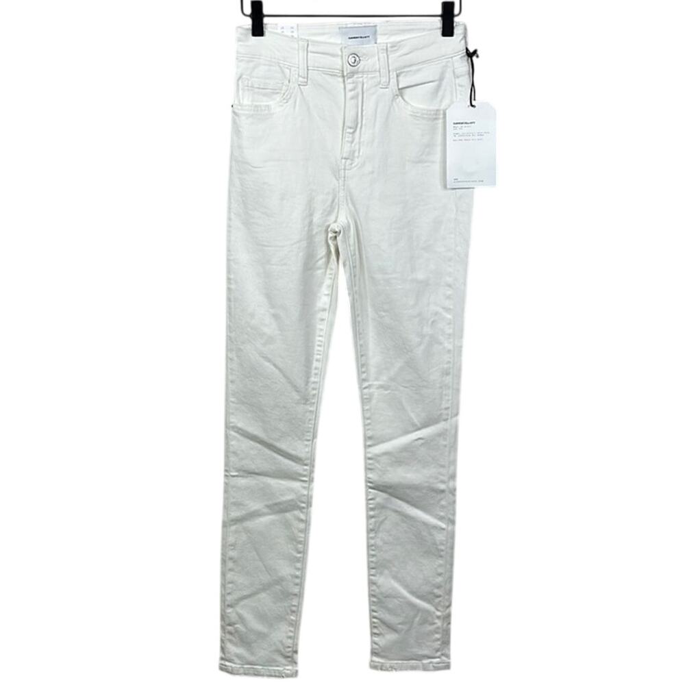 Current/Elliott The Original High Waist Stiletto Skinny Jeans Sugar White 26 NWT